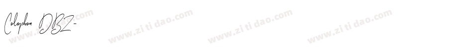 Colophon DBZ字体转换